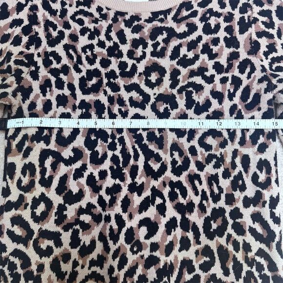 EUC J. Crew Women's Leopard Print Sweater Dress Brown Knee Length XXS - Picture 7 of 8